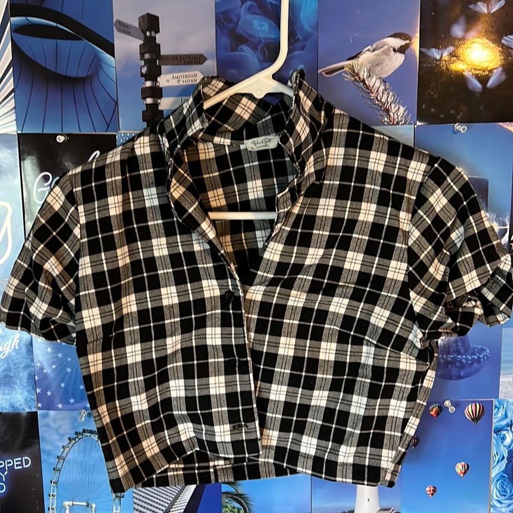crop top flannel
